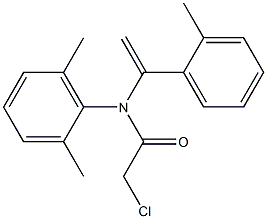 N-[1-(2-Methylphenyl)vinyl]-N-(2,6-dimethylphenyl)-2-chloroacetamide Struktur