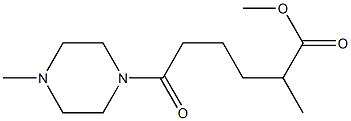 2-Methyl-6-oxo-6-(4-methylpiperazino)hexanoic acid methyl ester Struktur