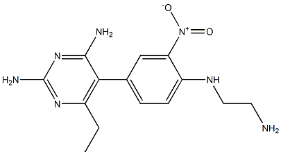 2,4-Diamino-6-ethyl-5-(3-nitro-4-[(2-aminoethyl)amino]phenyl)pyrimidine Struktur