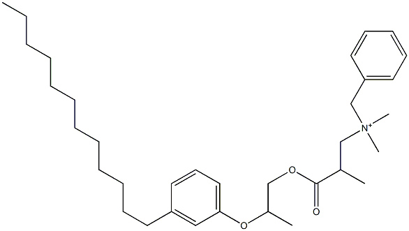 N,N-Dimethyl-N-benzyl-N-[2-[[2-(3-dodecylphenyloxy)propyl]oxycarbonyl]propyl]aminium Struktur