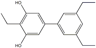 2-Ethyl-5-(3,5-diethylphenyl)benzene-1,3-diol Struktur