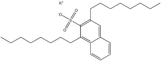 1,3-Dioctyl-2-naphthalenesulfonic acid potassium salt Struktur