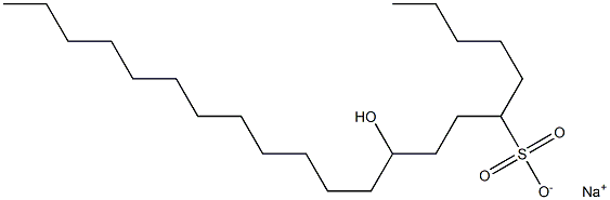 9-Hydroxyhenicosane-6-sulfonic acid sodium salt Struktur