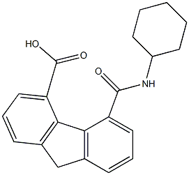 5-[(Cyclohexylamino)carbonyl]-9H-fluorene-4-carboxylic acid Struktur