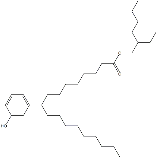 9-(3-Hydroxyphenyl)stearic acid 2-ethylhexyl ester Struktur