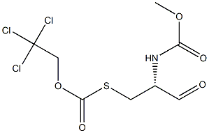 (R)-2-[(Methoxycarbonyl)amino]-3-[(2,2,2-trichloroethoxycarbonyl)thio]propanal Struktur