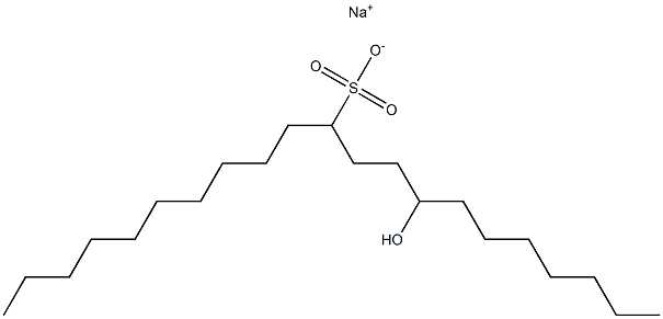 8-Hydroxyhenicosane-11-sulfonic acid sodium salt Struktur