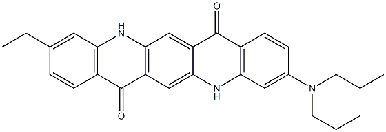 3-(Dipropylamino)-10-ethyl-5,12-dihydroquino[2,3-b]acridine-7,14-dione Struktur