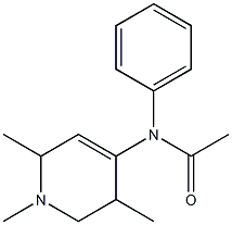 1,2,5-Trimethyl-1,2,5,6-tetrahydro-4-[phenyl(acetyl)amino]pyridine Struktur