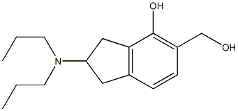 5-Hydroxymethyl-2-(dipropylamino)indan-4-ol Struktur