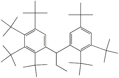 1-(2,3,4,5-Tetra-tert-butylphenyl)-1-(2,3,5-tri-tert-butylphenyl)propane Struktur