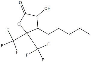 5,5-Bis(trifluoromethyl)-4,5-dihydro-3-hydroxy-4-pentyl-2(3H)-furanone Struktur