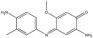 2-Amino-4-[(4-amino-3-methylphenyl)imino]-5-methoxy-2,5-cyclohexadien-1-one Struktur