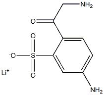 5-Amino-2-(aminoacetyl)benzenesulfonic acid lithium salt Struktur