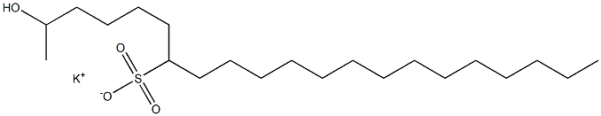 2-Hydroxyhenicosane-7-sulfonic acid potassium salt Struktur