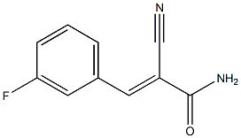 2-Cyano-3-(3-fluorophenyl)propenamide Struktur