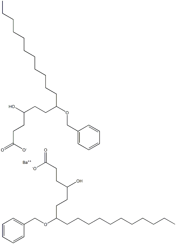 Bis(7-benzyloxy-4-hydroxystearic acid)barium salt Struktur