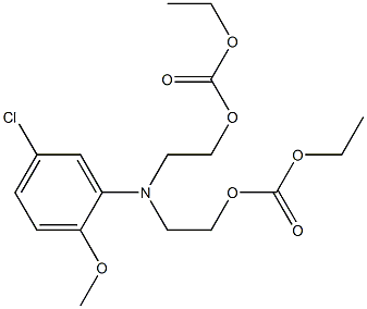 5-Chloro-N,N-bis[2-(ethoxycarbonyloxy)ethyl]-2-methoxyaniline Struktur