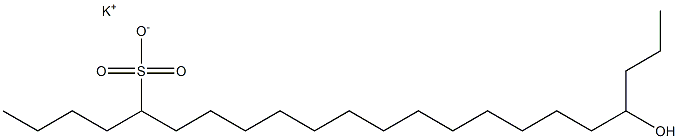 19-Hydroxydocosane-5-sulfonic acid potassium salt Struktur