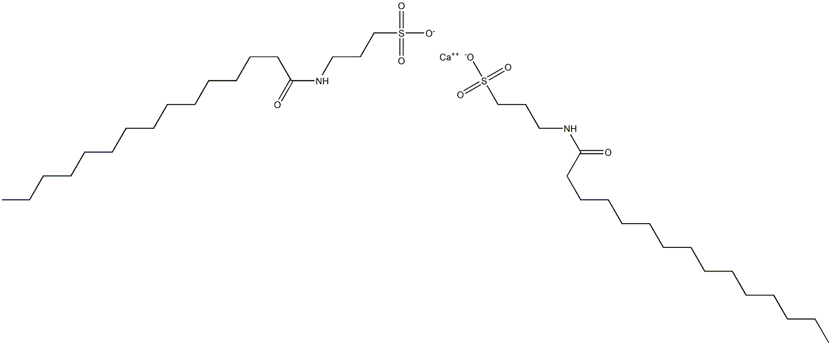 Bis(3-pentadecanoylamino-1-propanesulfonic acid)calcium salt Struktur