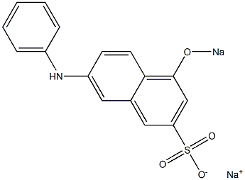 7-Anilino-4-sodiooxy-2-naphthalenesulfonic acid sodium salt Struktur