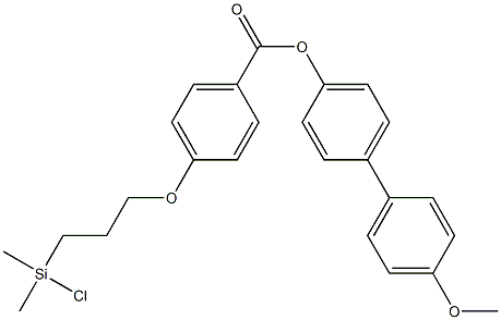 4-[3-(Chlorodimethylsilyl)propoxy]benzoic acid 4'-methoxy-1,1'-biphenyl-4-yl ester Struktur