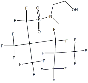 2,2,4-Tris(trifluoromethyl)-1,1,3,3,4,5,5,5-octafluoro-N-(2-hydroxyethyl)-N-methyl-1-pentanesulfonamide Struktur