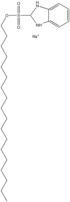 2,3-Dihydro-2-octadecyl-1H-benzimidazole-2-sulfonic acid sodium salt Struktur