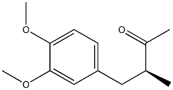 [S,(+)]-4-(3,4-Dimethoxyphenyl)-3-methyl-2-butanone Struktur