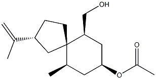 (2R,5S,6S,8S,10R)-8-Acetyloxy-10-methyl-2-(1-methylethenyl)spiro[4.5]decane-6-methanol Struktur