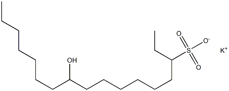 10-Hydroxyheptadecane-3-sulfonic acid potassium salt Struktur