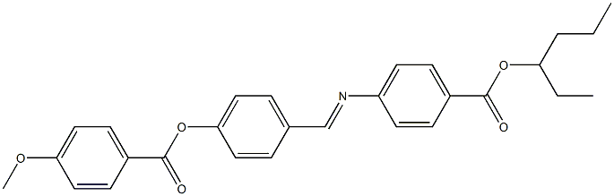 4-[4-(4-Methoxybenzoyloxy)benzylideneamino]benzoic acid (1-ethylbutyl) ester Struktur