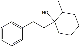 1-(2-Phenylethyl)-2-methylcyclohexanol Struktur