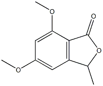 3-Methyl-5,7-dimethoxyisobenzofuran-1(3H)-one Struktur