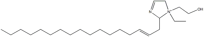 1-Ethyl-2-(2-heptadecenyl)-1-(2-hydroxyethyl)-3-imidazoline-1-ium Struktur