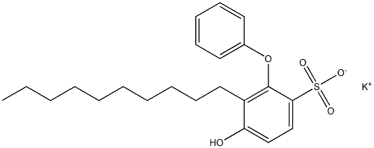 5-Hydroxy-6-decyl[oxybisbenzene]-2-sulfonic acid potassium salt Struktur