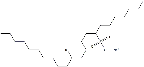 13-Hydroxytricosane-8-sulfonic acid sodium salt Struktur