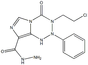 3-(2-Chloroethyl)-3,4-dihydro-4-oxo-N2-phenylimidazo[5,1-d]-1,2,3,5-tetrazine-8-carboxylic acid hydrazide Struktur