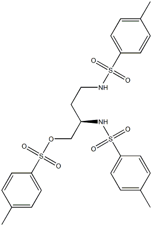 (+)-N,N'-[(R)-1-(p-Toluenesulfonyloxymethyl)trimethylene]bis(p-toluenesulfonamide) Struktur