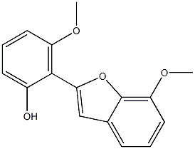 7-Methoxy-2-(2-hydroxy-6-methoxyphenyl)benzofuran Struktur