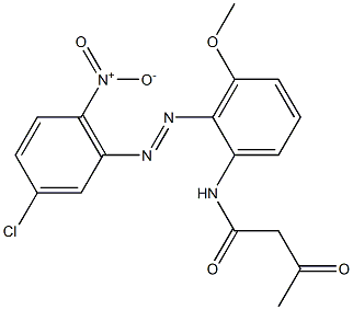 2-Acetyl-2'-(3-chloro-6-nitrophenylazo)-3'-methoxyacetanilide Struktur