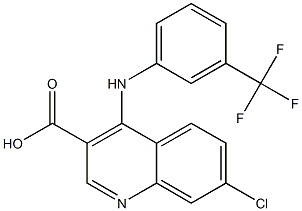 4-[[3-(Trifluoromethyl)phenyl]amino]-7-chloroquinoline-3-carboxylic acid Struktur