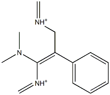 3-Dimethylamino-2-phenyl-2-propene-1-(dimethyliminium) Struktur