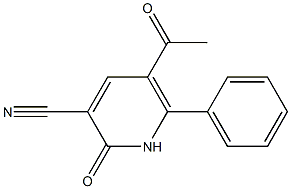 5-Acetyl-1,2-dihydro-6-phenyl-2-oxopyridine-3-carbonitrile Struktur