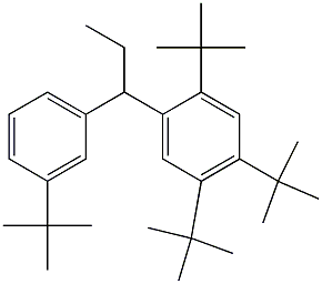 1-(2,4,5-Tri-tert-butylphenyl)-1-(3-tert-butylphenyl)propane Struktur