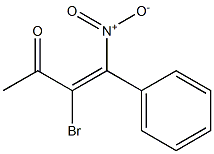 (E)-4-Phenyl-4-nitro-3-bromo-3-buten-2-one Struktur