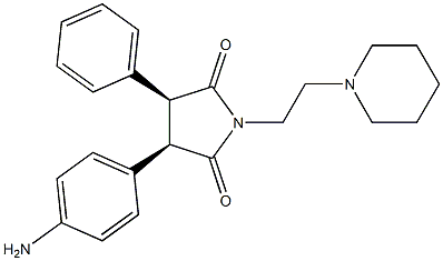 (3R,4S)-3-(4-Aminophenyl)-4-phenyl-1-(2-piperidinoethyl)pyrrolidine-2,5-dione Struktur