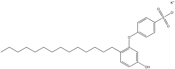 3'-Hydroxy-6'-tetradecyl[oxybisbenzene]-4-sulfonic acid potassium salt Struktur