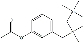 3-Acetyloxy-N,N-dimethyl-N-(trimethylsilylmethyl)benzenemethanaminium Struktur