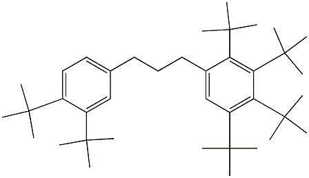 1-(2,3,4,5-Tetra-tert-butylphenyl)-3-(3,4-di-tert-butylphenyl)propane Struktur